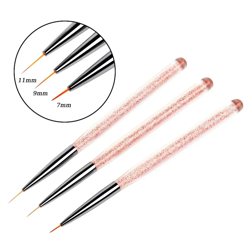 1pcs Marbled Nail Brush Gel Brush For Manicure Acrylic UV Gel Extension Pen Nail Polish Painting Drawing Brush Liner Nail Brush