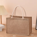 Linen bag Hand-painted cotton sacks Jute portable imitation sacks Linen bags Shopping bags Laminated bags