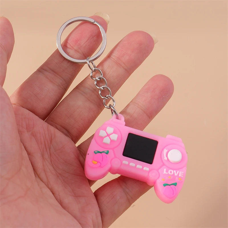 Cute Game Machine Keychains Resin Game Console Charms Keyrings Souvenir Gifts for Women Men Handbag Pendants Key Chains