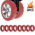 8PCS/Set Suitcase Parts Axles Travel Luggage Caster Shoes Silicone with Silent Sound Luggage Wheels Protector Reduce Noise.-zmt