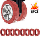 8PCS/Set Suitcase Parts Axles Travel Luggage Caster Shoes Silicone with Silent Sound Luggage Wheels Protector Reduce Noise.-zmt