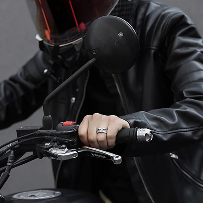 Retro Cyberpunk Gear Armor Ring For Men Antique Punk Gothic Adjustable Ring Handmade Rock Biker Accessories Man Jewelry Gift