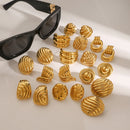 Uworld Minimalist Bold Knot Stud Earrings Thread Ear studs Everyday Statement Earrings  Minimalist Jewelry Gift For Her