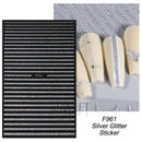 3D Snake Laser Stickers for Manicure Black Gold Abstract Leaves Luxury Nail Art Adhesive Slider Polish Decor Decals SASW-SJ