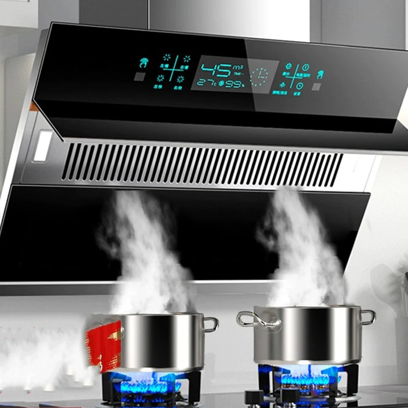 750mm Range Hood for Kitchen Extractor Hood Side Suction Built-in Automatic Cleaning Dual Motor Hotte Aspirante Cuisine