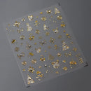 1Pcs Luxury Gold Christmas Nail Decorations Stickers Press on Nails 5D Laser Snowflake Christmas Tree Nail Art Sticker Decal DIY