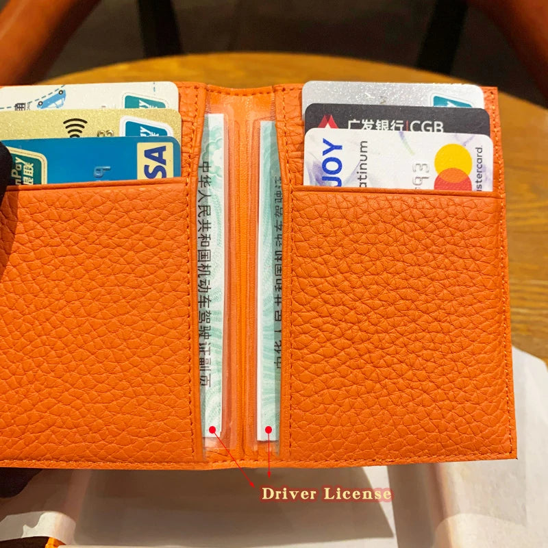 Real Pickup Wallet With Luxurious Design Unisex Ultra-thin Female Card Wallet Suitable For Driver's License Minimum Denim