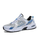 Women Mesh Flat Shoes Autumn New Fashion Tennis Women Fashion Thick Soled Lace Up Casual Breathable White and Black Sneakers