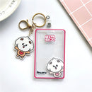 Kpop Photo Display Holder With Love Keychain Idol YEONJUN BEOMGYPicture Protector Sleeves Credit ID Cards Protective Case