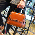 Oil Wax Cowhide Leather Women's Handbag 2024 New Crossbody Bag Lady Commuter Summer Bag Handbill Shoulder Messenger Bags