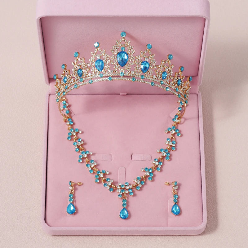Bride Crown 3-piece Set of Artificial Crystal Sweet Birthday