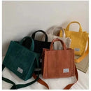 New Minimalist Corduroy Small Square Handbag Fashionable And Trendy Women's Shoulder Bag Versatile Handbag