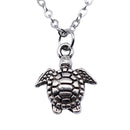Drop Shipping Antique Silver Color 14x16mm Sea Turtle Necklaces Short Chain Choker Necklaces