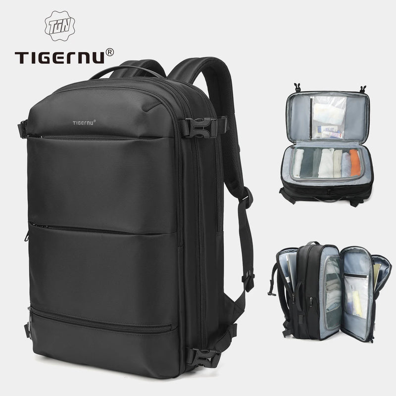 Tigernu Fashion Expandable 27L-37L Hiking Travel Laptop Backpack For 17inch Storage Packs Luggage With USB Port Backpack mochila