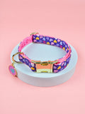 1 Pcs Valentine's Day and New Year Gifts Cute Pet Collar With Pendant Double-Sided Printed Pet Dog And Cat Pet Adjustable Collar