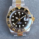 Gold Tow Tone NH34A GMT Movement Diving Watch for Men Automatic Watches Mechanical Swim Jubilee Bracelet 200m Waterproof Date