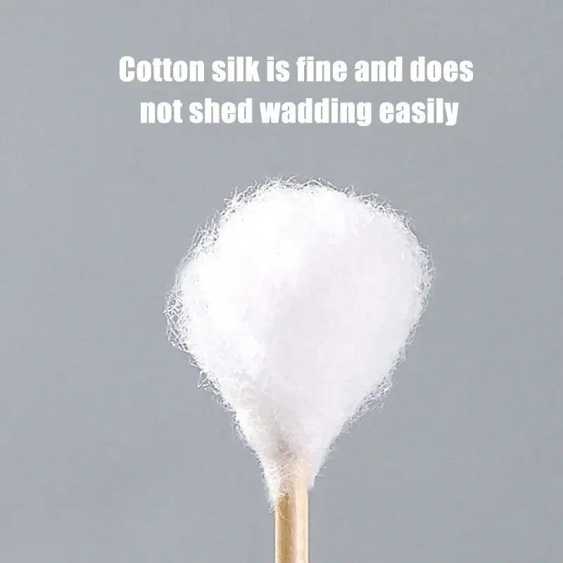 500PCS Boxed Double Headed Circular Disposable Makeup Cotton Swab and Makeup Removal Daily Cleaning Pet Care Multi-purpose