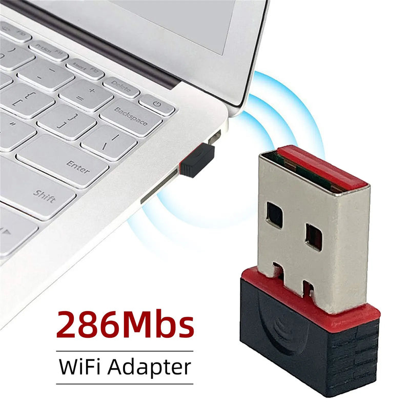 2.4Ghz Wireless Mini USB Wifi Adapter 150Mbps Ethernet Network Card USB 2.0 Receiver Dongle 802.11ax For PC Laptop Win 7 8 10 11