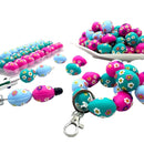 5/10PCS 3D Easter Series Silicone Focal Beads DIY Necklaces Jewelry Plastic Pen Beads Key Chain Car Decoration Chains Bag Chains