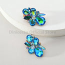 Fashion Original Geometric Bridesmaids Wedding Party Statement Jewelry Luxury Unusual Glass Stud Earrings For Women Accessories