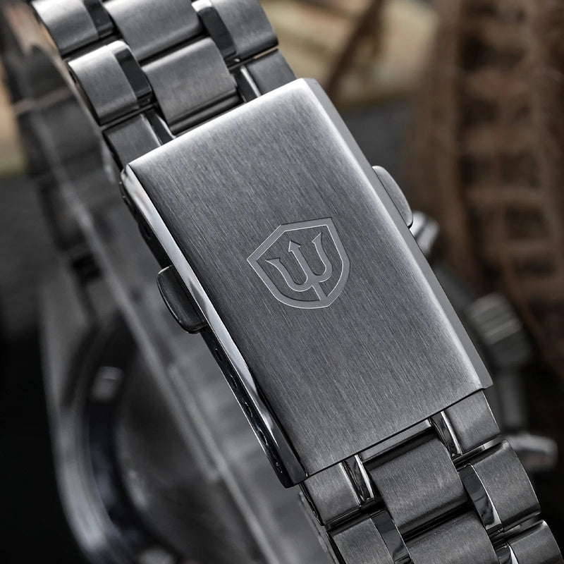 Watchdives WD1863 Quartz Watch Stainless Steel VK63 Chronograph Movement Sapphire Luminous 10Bar Waterproof 39mm Men Watches