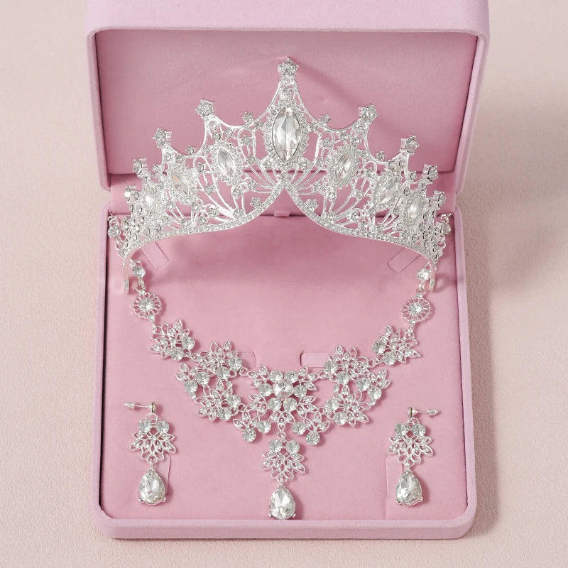 Bride Crown 3-piece Set of Artificial Crystal Sweet Birthday