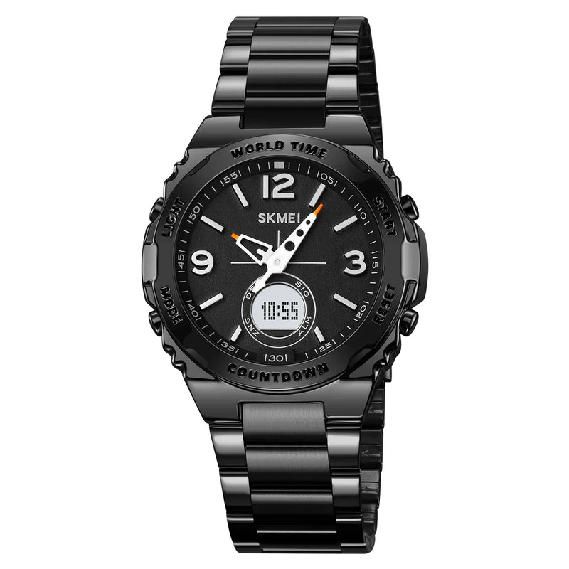 Reloj electrónico SKMEI 2310 resistente al agua para hombre, reloj de pulsera digital de acero inoxidable, reloj de lujo para hombre, reloj con movimiento, reloj para hombre