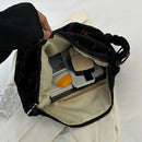 Women Cute Printing Crossbody Bag with Ruched Strap Strawberry Pattern Satchel Bag Large Capacity Female Travel Casual Bag