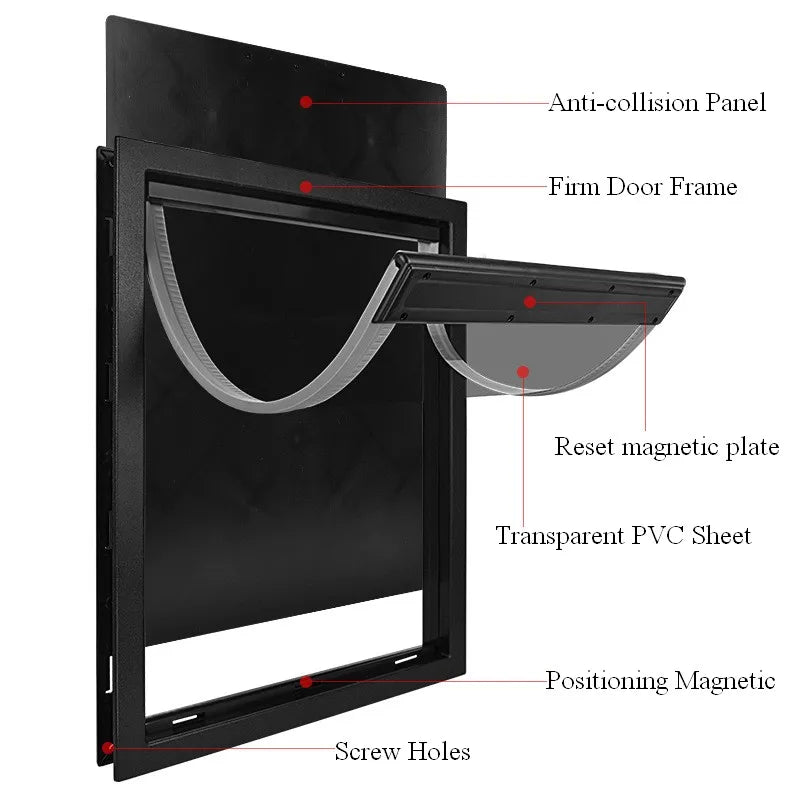 Large Big Dog Door for Wooden Doors High Quality ABS Flame PVC Enter Outer Flap Anti Raining Cover Extra Insulated Cold Weather