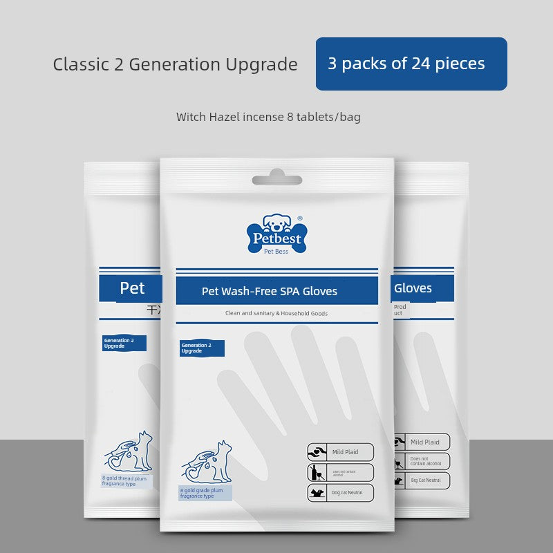 Cat Cleaning Gloves Pet Disposable Wipes Dog Eye Cleaning Free Bath Neutral Tissue Dry Cleaning Supplies