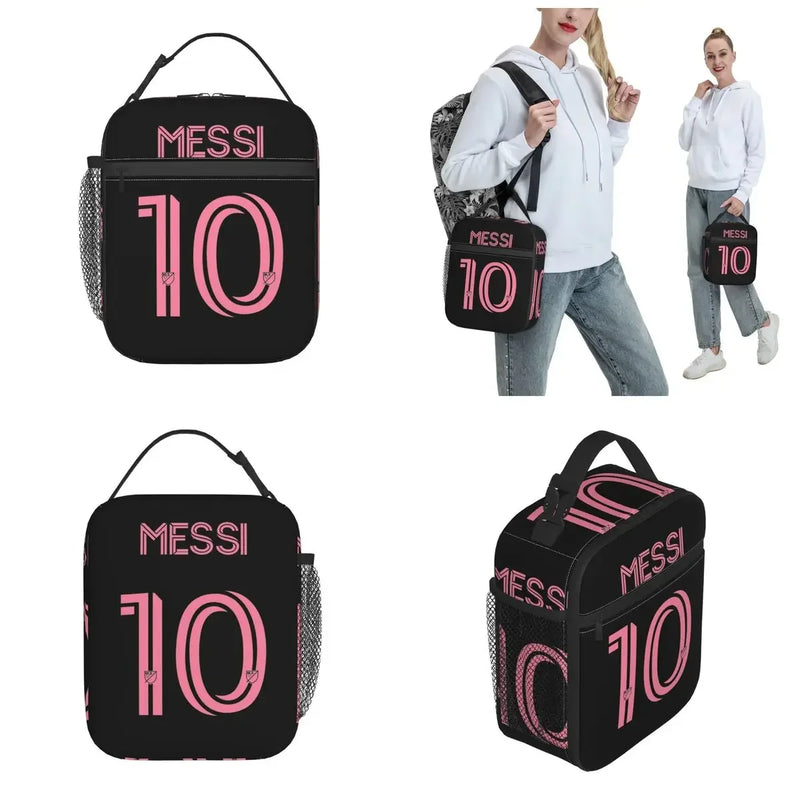 Messis 10 Football Soccer Thermal Insulated Lunch Bag for Work Portable Food Container Bags Cooler Thermal Food Box