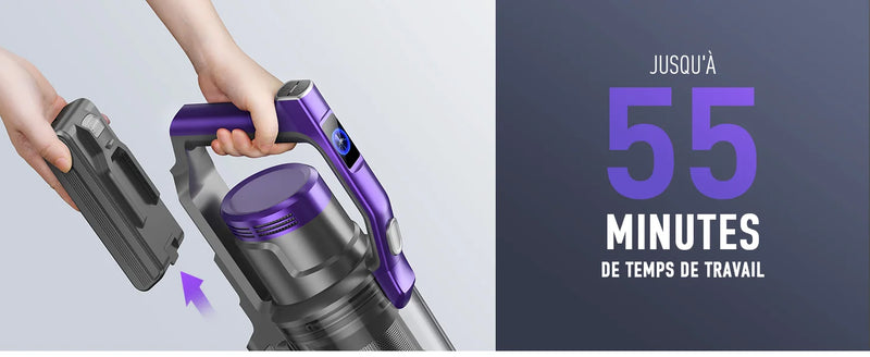 Aspiradora inalámbrica Honiture S14 de 450 W y 38 000 PA, de mano, con batería extraíble, electrodoméstico inteligente inalámbrico, duración de 50 minutos.