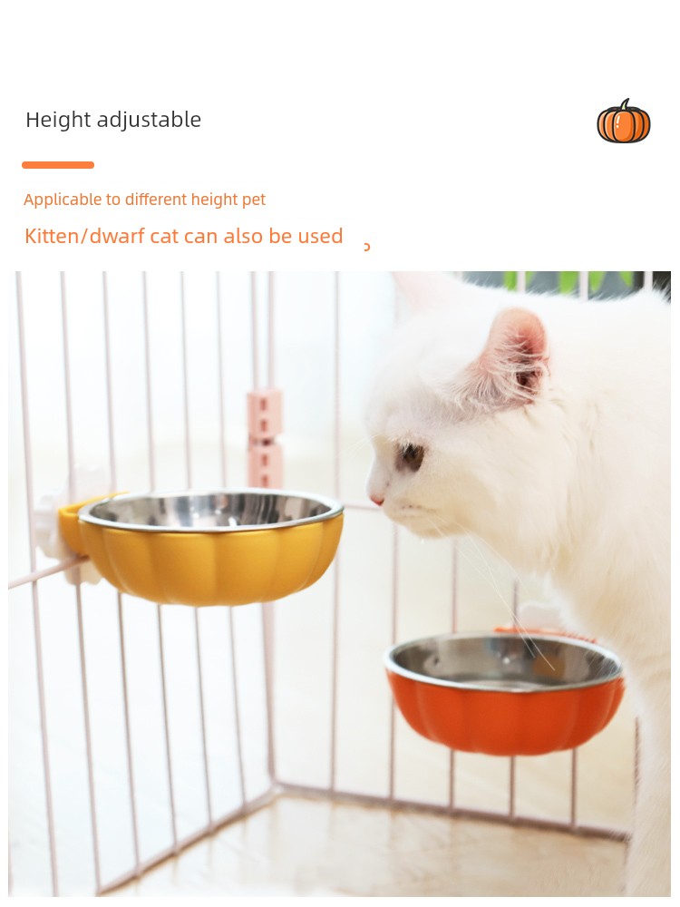 Drinking Bowl Anti-Tumble Kittens Pet Hanging Dog Basin