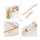 Women's Transparent Acrylic Banquet Bag Square Large Capacity Women's Wallet Sparkling Wedding Party Crossbody Bag