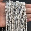 Purple Gem Beads Small Round Faceted Crystal Stone Beads Amethysts Crystal Mica Loose Beads For Jewelry Making DIY Necklace 15"