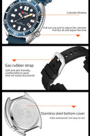 OFNS New Style Fashion 8033 Men's Quartz Watch Simple Fashion Waterproof Calendar Watch Casual Silicone Strap Watch Wristwatch