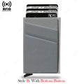Anti-theft Cards Protectors Card Holder Minimalist Smart Wallet RFID Protection Aluminum Metal Box Cardholder Case Porte Carte
