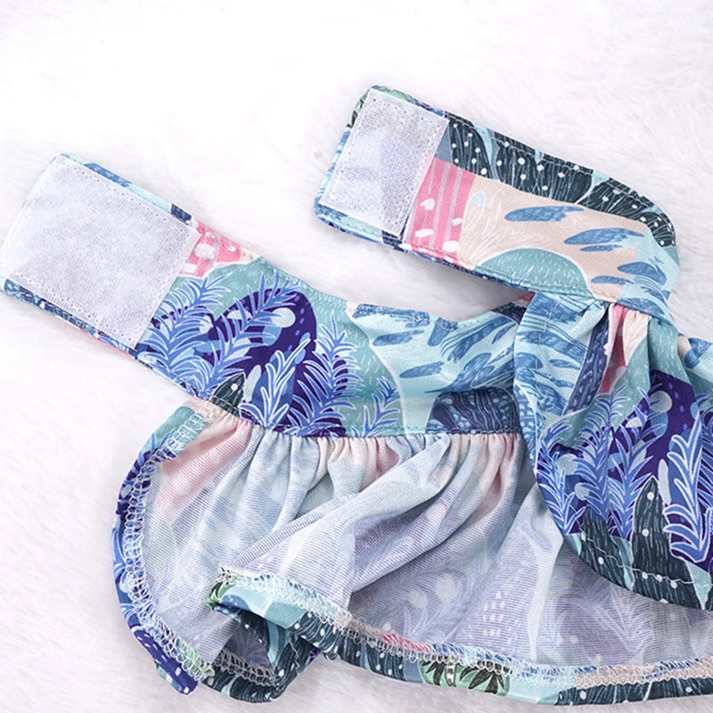 Fashion Leopard Pet Bikini Swimsuit Set for Small Dogs Schnauzer French Bulldog Summer Beach Skirts Female Dog Clothing