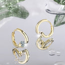 Hoop Earrings Silver 925 Sparkling 6.5mm 1CT Moissanite Earring With Certificate For Women Lovers' Wedding Jewelry Gift