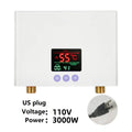 110V 220V Instant Water Heater Bathroom Kitchen Wall Mounted Electric Water Heater LCD Temperature Display with Remote Control