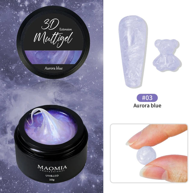 Non stick hand Extension gel Soft Solid Gel Polish 3D Multigel Stereoscopic Carved Gel Soak Off UV LED Nail Painting Sculpture