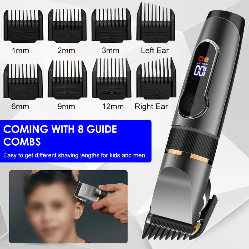 Xiaomi Professional Hair Clipper Electric Trimmer For Men Beard Kids Barber Cutting Machine Haircut LED Screen Waterproof