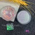 1Jar Aurora Chameleon Snowflake Ultra-Thin Iridescent Nail Sequins Holographic Opal EyeShadow Ice Glitter Nail Chameleon Flakes