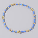 1pc Beach Vocation Themed Mixed Color Design 18K Gold Plated Copper & Bead Bracelet Cute & Luck For Festival Jewelry Gift