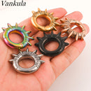 Vankula 2pcs 316L Stainless Steel Spiky Ear Weights Ear Plugs Tunnels Expander Gauge Hanger Body Piercing Jewelry Earrings