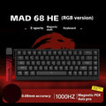 AI MADLIONS Mad60 Mad68 HE Mechanical Keyboard Magnetic Switch Madcatz Mad60he Wired Game Keyboard Rapid Trigger Custom Keyboard