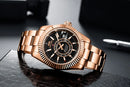 Automatic Watch for Men Mechanical Movement Stainless Steel Rose Gold Blue Luxury Sky 40mm Reloj Hombre Baratos