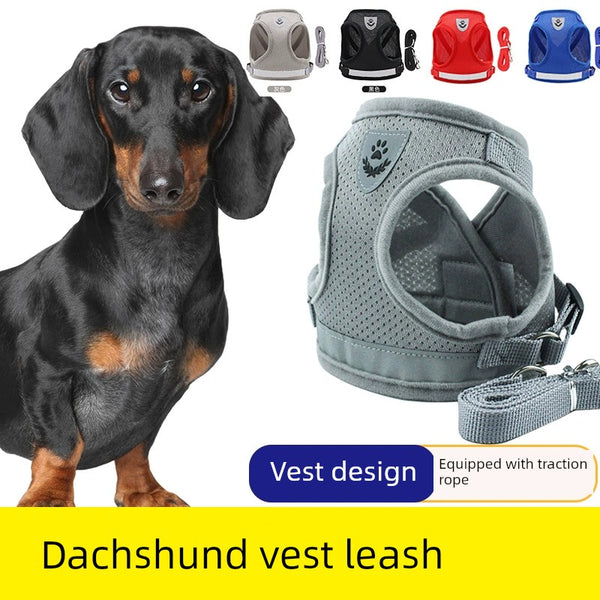 Dachshund Special Dog Hand Holding Rope Vest-Style Small Size Dogs Walking Dog Hand Holding Rope Going out Chest Strap Anti Breaking Loose