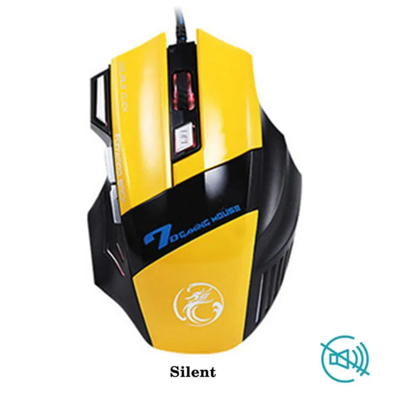 iMICE Large Mouses Pad & X7 Wired Gaming Mouse 7 Buttons 2400 DPI LED Optical USB Ergonomic Game Mouse Mice For Laptop Computer