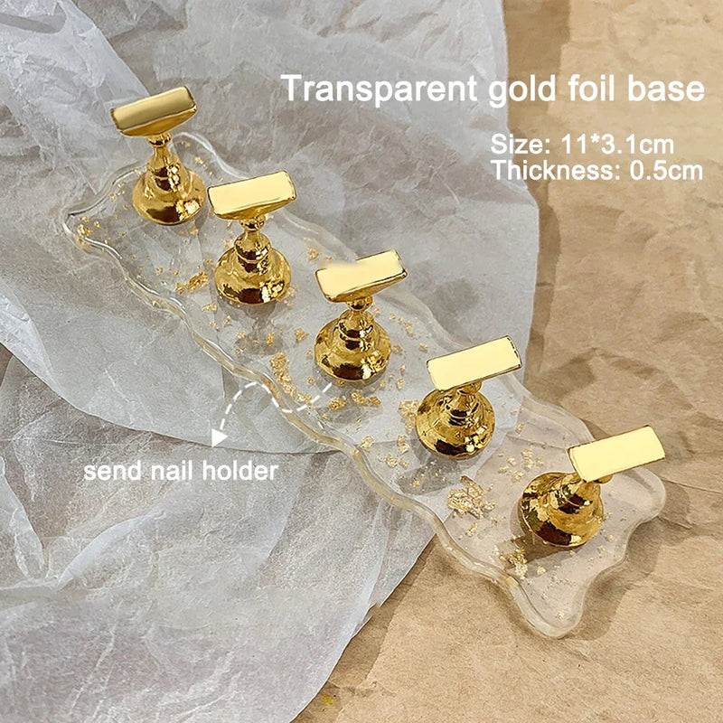 حامل أظافر لامع من ANGNYA Aurora لعرض أطراف الأظافر، حامل أظافر مزين بالترتر، عبوات أظافر قابلة للضغط، أرفف عرض، أدوات مانيكير